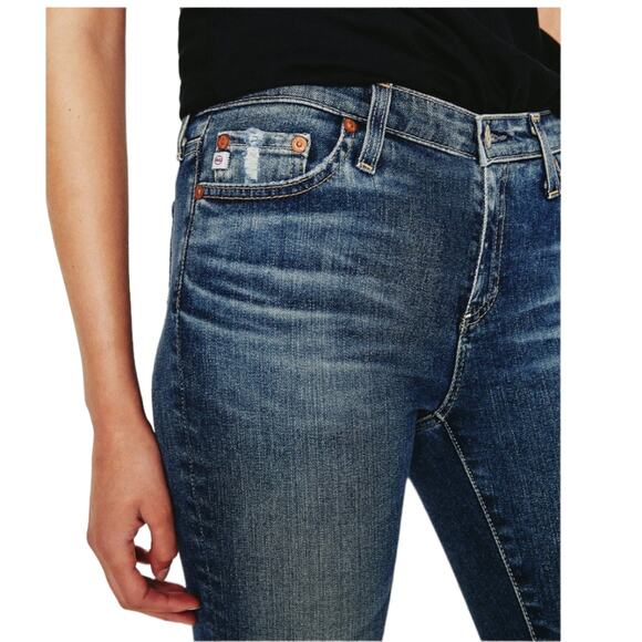 AG Adriano Goldschmied The Legging Ankle in Mural Jeans Distressed Size 28R Blue - Picture 11 of 13